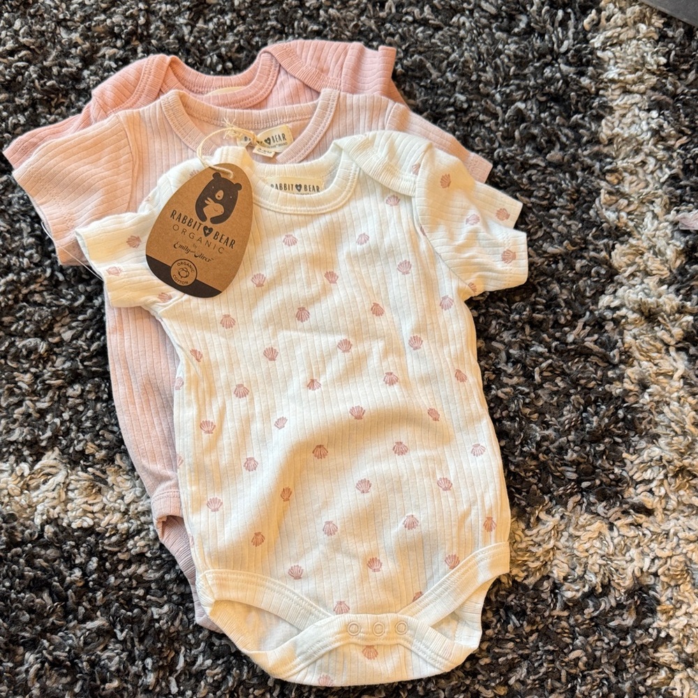 Kids Bodysuit Set - Pink and Cream